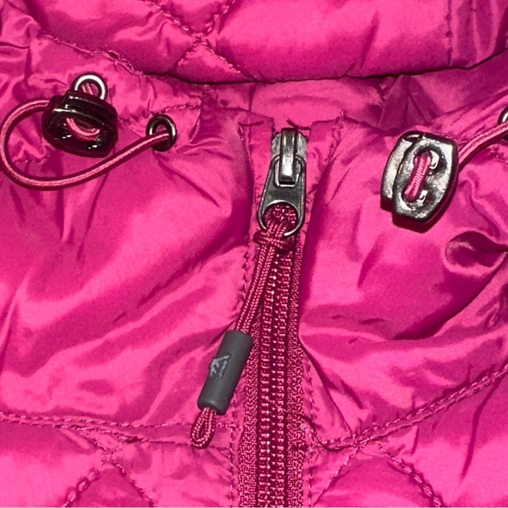 ZeroXposur Lightweight Wine/Burgundy Hi-Low Quilted Puffer Jacket Hooded Medium - Picture 9 of 14